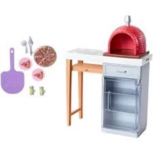Barbie Furniture and Accessories Brick Pizza Oven Playset