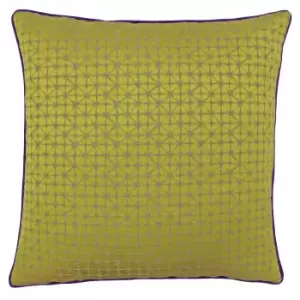 Pimlico Jacquard Cushion Gold/Purple, Gold/Purple / 45 x 45cm / Cover Only