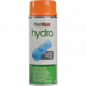 Plasti-Kote Hydro Spray Paint Gloss Orange 350ml