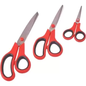 Amtech R0260 3 Piece pro scissors set - Black & Red