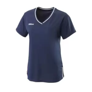 Wilson Team V Neck T Shirt Womens - Blue