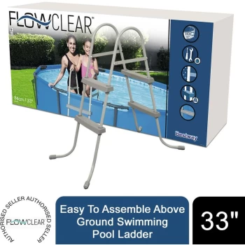 Flowclear 33'/84cm Easy To Assemble Above Ground Swimming Pool Ladder - Bestway