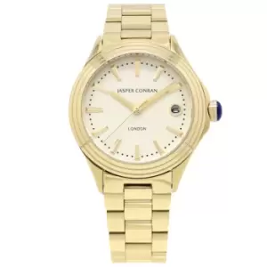 Ladies Jasper Conran London 36mm Watch with a Champagne Dial and a Gold Metal bracelet