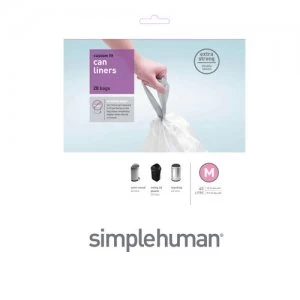 Simplehuman 40L Size M Bin Liners - Pack of 20