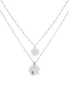 Silver 'Starburst' Layered Necklace