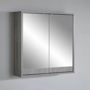 Maia Double Mirror Cabinet, Grey Light Grey