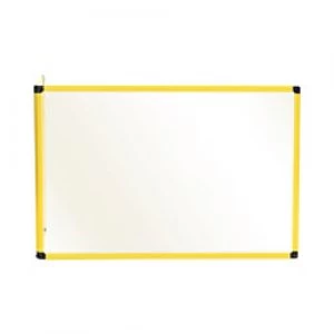 Bi-Office Maya Duo Acrylic Board with Yellow Frame 900 x 600 mm + 450 x 600 mm Pack of 2