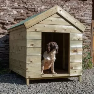 4'2 x 3'6 Forest Hedgerow Wooden Dog Kennel - Pet House (1.28m x 1.06m)
