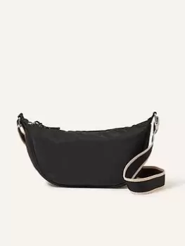 Accessorize Nylon Sling Cross-Body Bag - Black