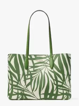 Kate Spade All Day Palm Fronds Large Tote Bag, Bitter Greens Multi, One Size
