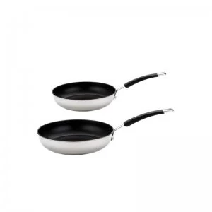 Meyer Stainless Steel Non-Stick Fry Pan Twin Pack