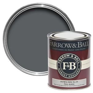 Farrow & Ball Downpipe No. 26 Gloss Metal & wood Paint 0.75L