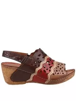 Riva Riva Taregga Wedge Sandals, Brown, Size 5, Women