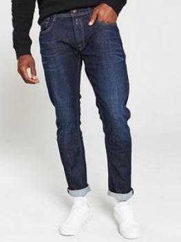 Replay Rob Jeans - Indigo, Dark Blue, Size 32, Inside Leg Regular, Men