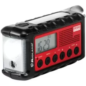 Midland C1173 Outdoor radio FM Torch, rechargeable Black, Red
