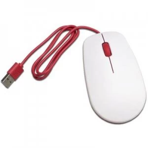 Raspberry Pi Raspberrymaus weiß USB WiFi mouse Optical White, Red