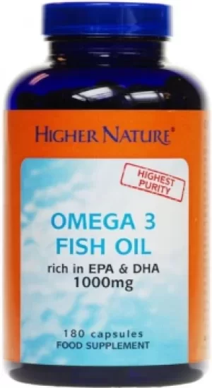 Higher Nature Fish Oil Omega 3 180 capsules
