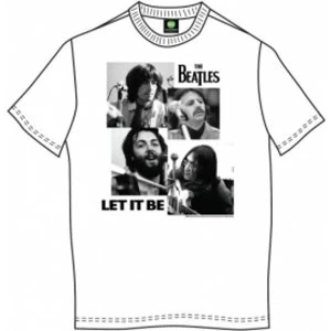 The Beatles - Let it Be Mens Medium T-Shirt - White