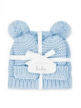 Katie Loxton Baby Hat And Mittens Set Blue 0-6 Months