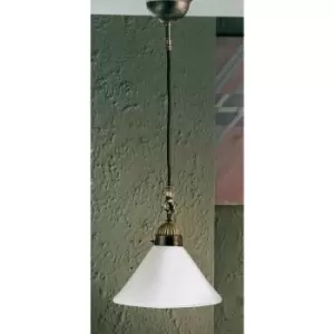 Elegant hanging lamp NONNA antique brass 1 bulb, daimeter 20 Cm