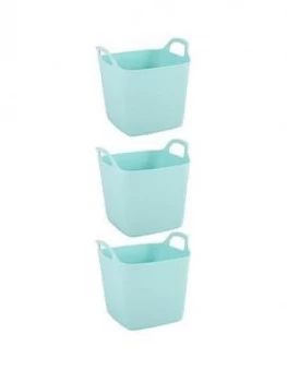 Wham Set Of 3 Flexi Storage Tubs - Blue