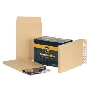 New Guardian No. 98 25mm Gusseted Heavyweight Peel and Seal Envelopes 130gsm Manilla Pack of 100