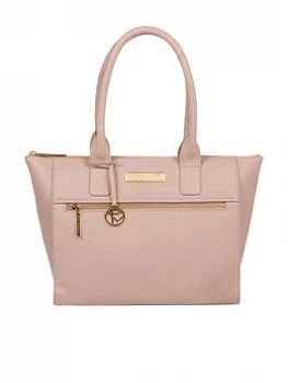 Pure Luxuries London Blush Pink 'Faye' Leather Tote Bag - light pink