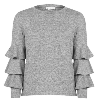 Linea Ruffle Sleeve Loungewear Jumper - Grey