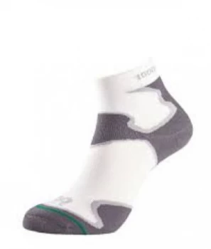 1000 Mile Fusion Sock Mens White/rey Medium
