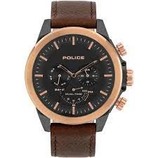 Police Black And Brown 'Belmont' Watch - 15970JSUR/02 - multicoloured