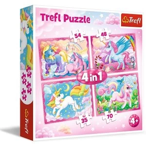 4 In 1 The Magical World Of Unicorns Jigsaw Puzzle