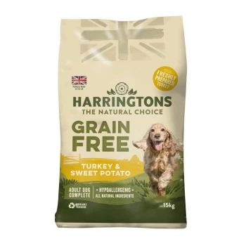 Harringtons Grain Free Hypoallergenic Turkey & Sweet Potato Dog Food 15kg
