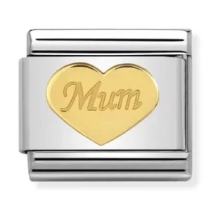 Nomination CLASSIC Gold Symbols Mum Heart Charm 030162/38