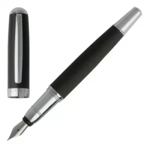 Hugo Boss Pens Stainless Steel Fountain Pen Advance Fabric Dark Grey