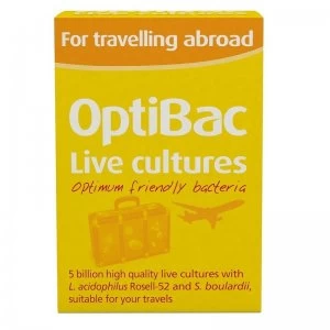 Optibac Live Cultures For Travelling Abroad - 20 Capsules