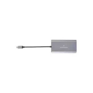Kramer Electronics KDock-3 Wired USB 3.2 Gen 1 (3.1 Gen 1) Type-C Black Silver
