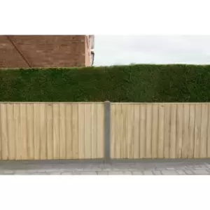Forest Garden Pressure Treated Closeboard Fence Panel 6' x 4' (4 Pack) in Natural Timber