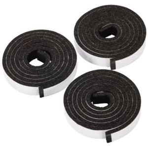 Xavax - Sealing Tape for Ceramic Hob, 3 x 1.10 m - Black - Foam (1 Accessories)