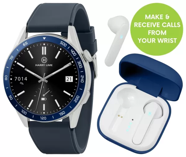 Harry Lime Blue Calling Smartwatch and Earbud Set