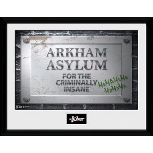 Batman Comic Arkham Asylum Sign (30 x 40cm) Collector Print