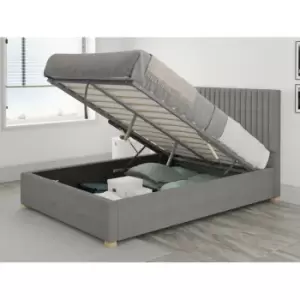 Grant Ottoman Upholstered Bed, Eire Linen, Grey - Ottoman Bed Size King (150x200)