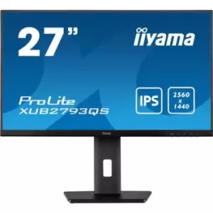 iiyama ProLite XUB2793QS-B1 computer monitor 68.6cm (27") 2560 x 1440 pixels Wide Quad HD LED Black