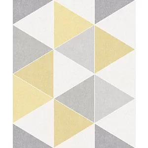 Arthouse Retro Triangle Yellow Wallpaper 10.05m x 53cm