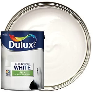 Dulux Walls & Ceilings Pure Brilliant White Silk Emulsion Paint 5L