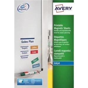 Avery 50 x 140mm Magnetic Sign 8 Per Sheet Pack of 40 Signs