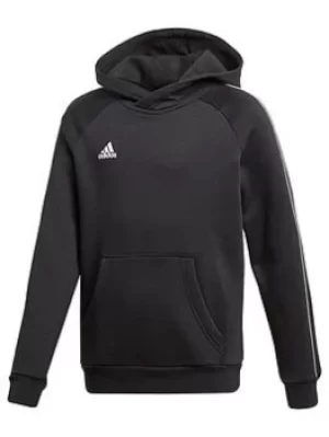 adidas Youth Core 18 Hoody, Black, Size 7-8 Years