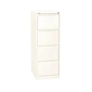Bisley Filing Cabinet 4 Drawer 470x622x1321mm White