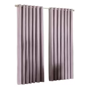 Riva Home Amari Ringtop Curtains (66x72 (168x183cm)) (Heather)