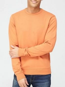 Farah Crew Neck Sweatshirt - Orange, Size 2XL, Men