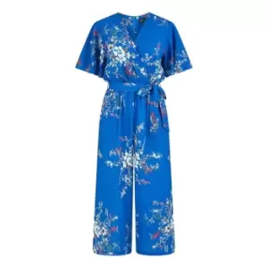 Mela London Blue Floral Print Jumpsuit - Blue
